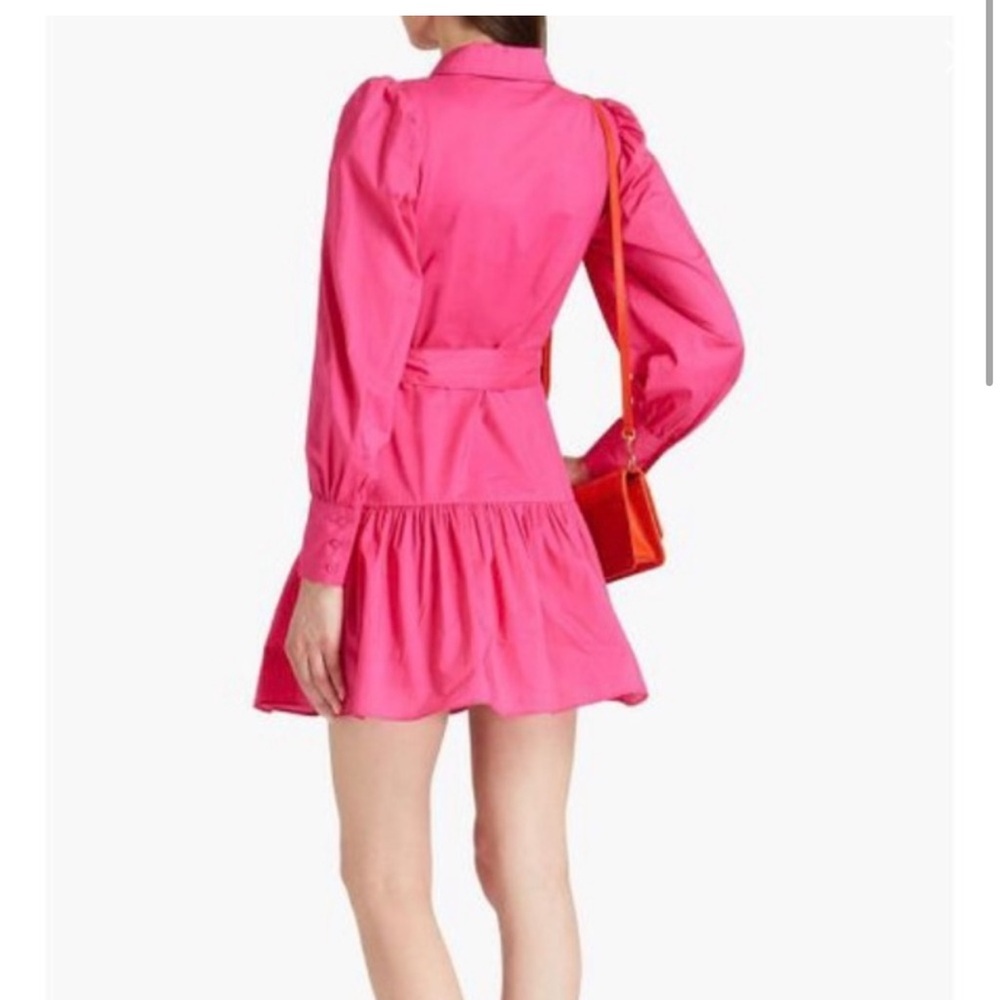 Walter Baker Hot Pink Button-Front Belted Shirt Dress - Picture 5 of 11